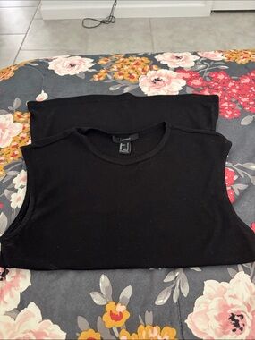 Forever 21 Black Sleeveless Ribbed Tank